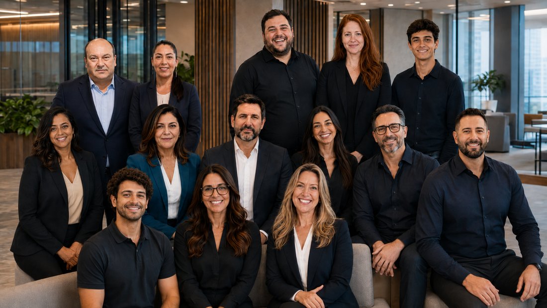 Equipe ConnectCondo reunida no escritório